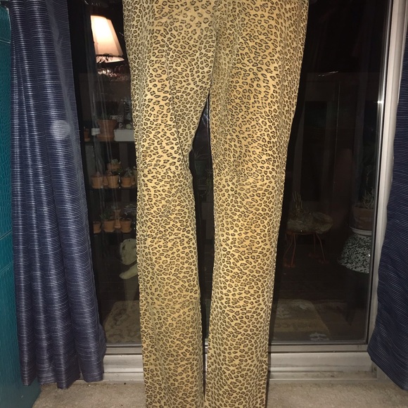 Ladies GENUINE SUEDE LEOPARD PRINT PANTS-8 - Picture 3 of 5